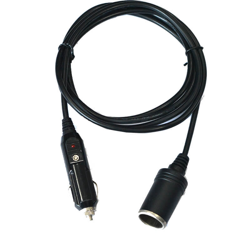 LED indicator 10A Car cigarette lighter plug to female socket cable NGD-027